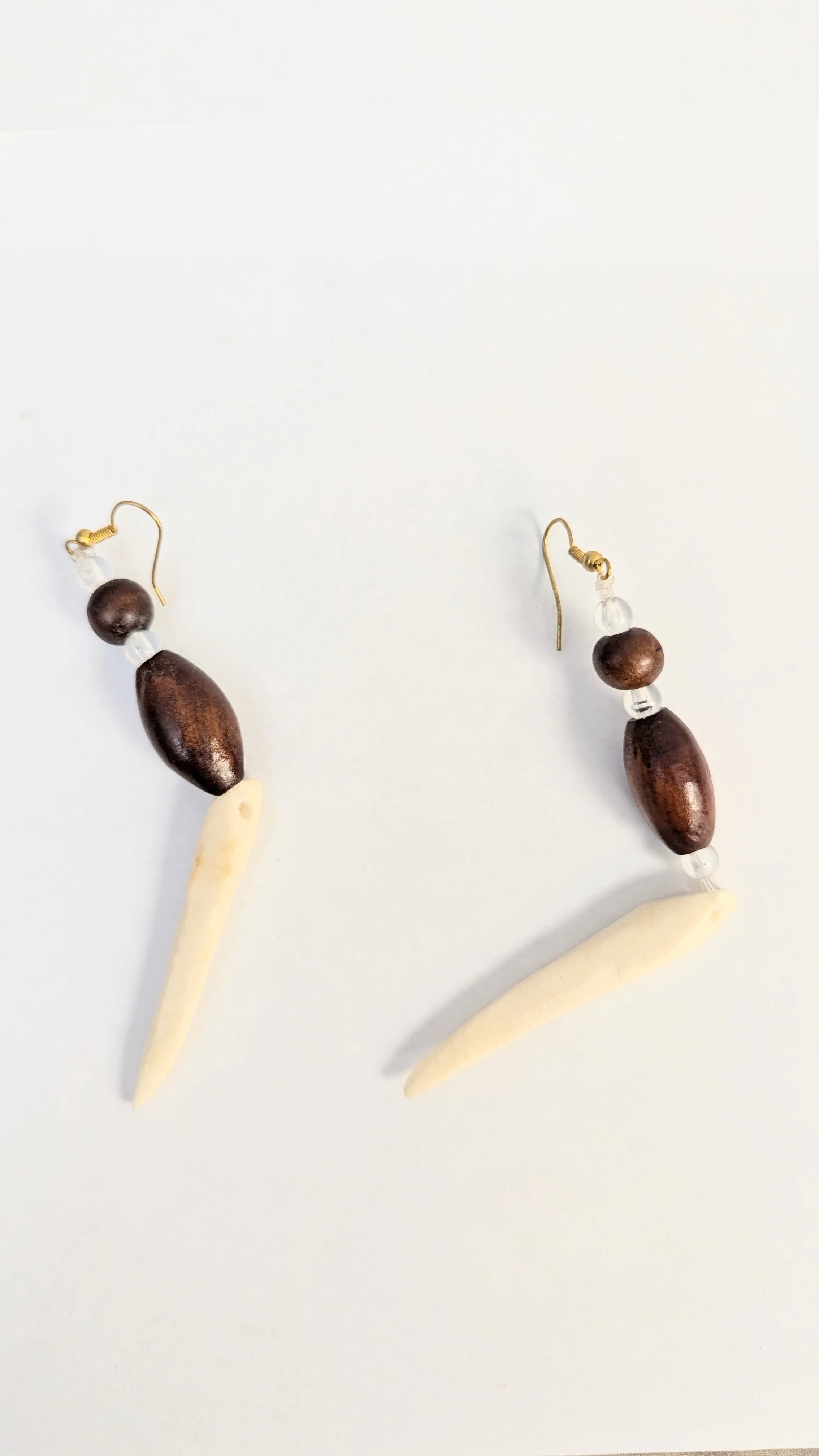 Dupsie's Kijani African stringed Wood Stone Earrings DPJSWSER3