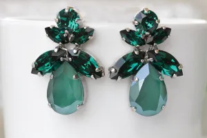 EMERALD BRIDAL EARRINGS