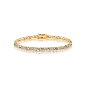 Esme 5.50 Carat 11 Pointer Each Stone Round Brilliant Diamond Tennis Bracelet in 14k Yellow Gold