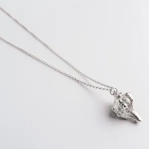 Extravaganza seashell - long chain necklace - silver 925