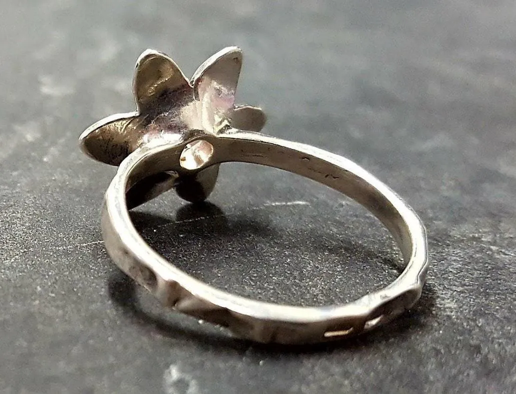 Flower Morganite Ring - Pink Vintage Ring - Flower Solitaire Ring