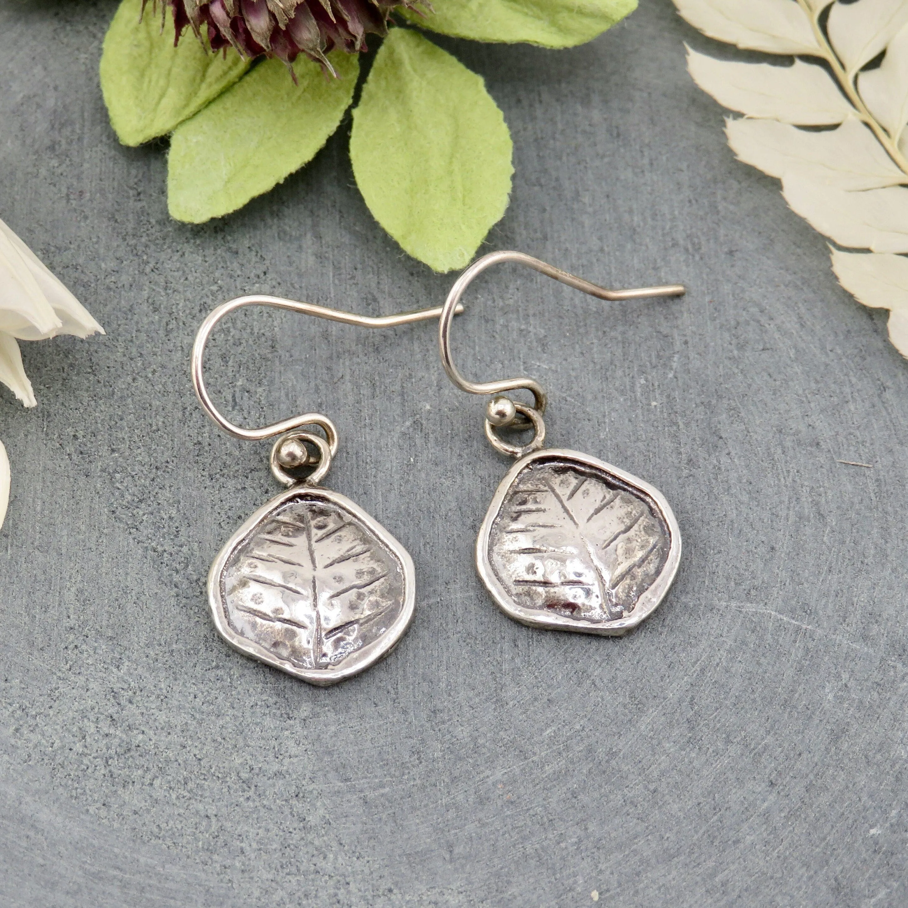 Framed Leaf Earrings