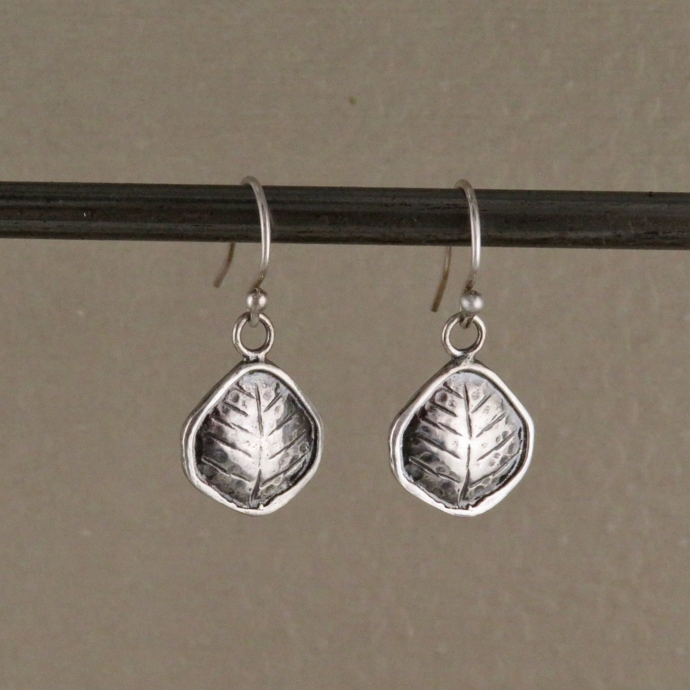 Framed Leaf Earrings