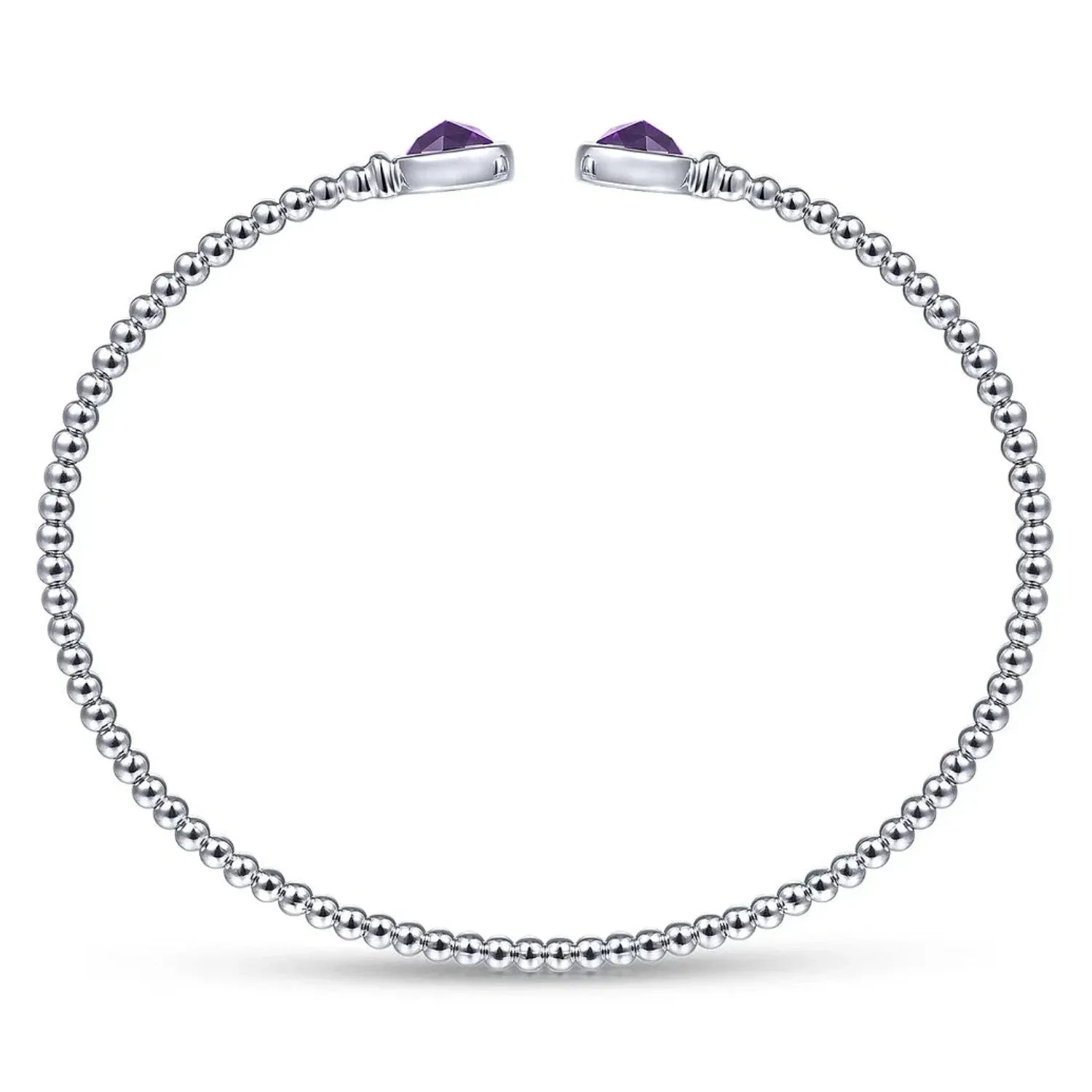 Gabriel & Co. Bujukan Open Bangle Amethyst Bracelet