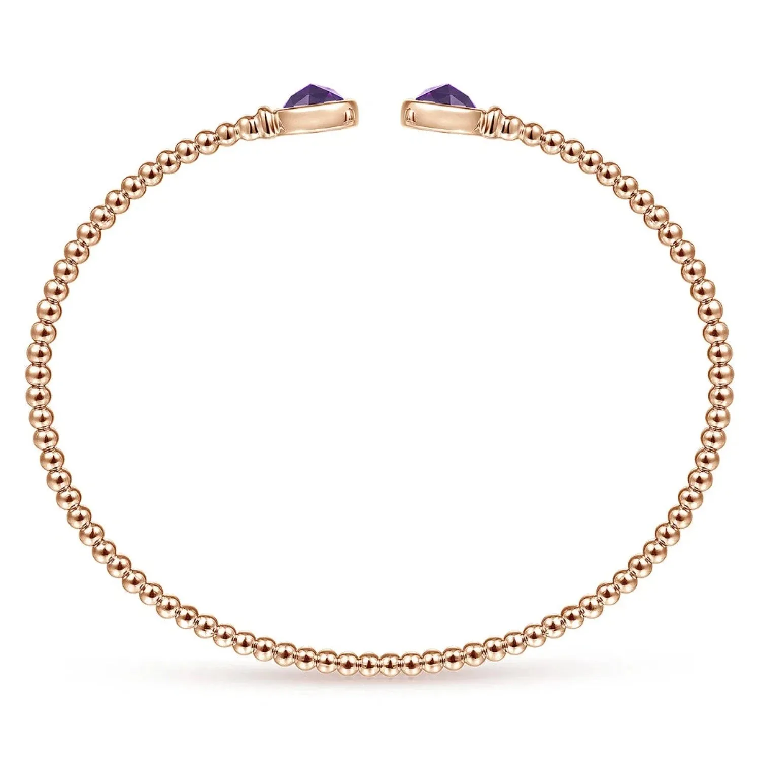 Gabriel & Co. Bujukan Open Bangle Amethyst Bracelet