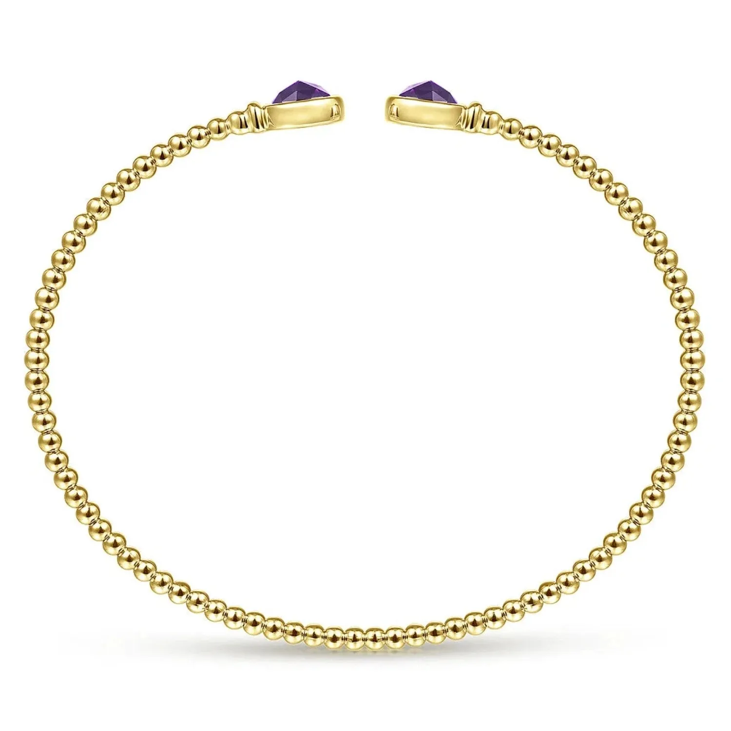 Gabriel & Co. Bujukan Open Bangle Amethyst Bracelet