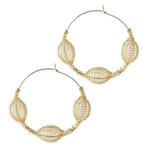 Giant GOLD hoop earrings Unique Fashion