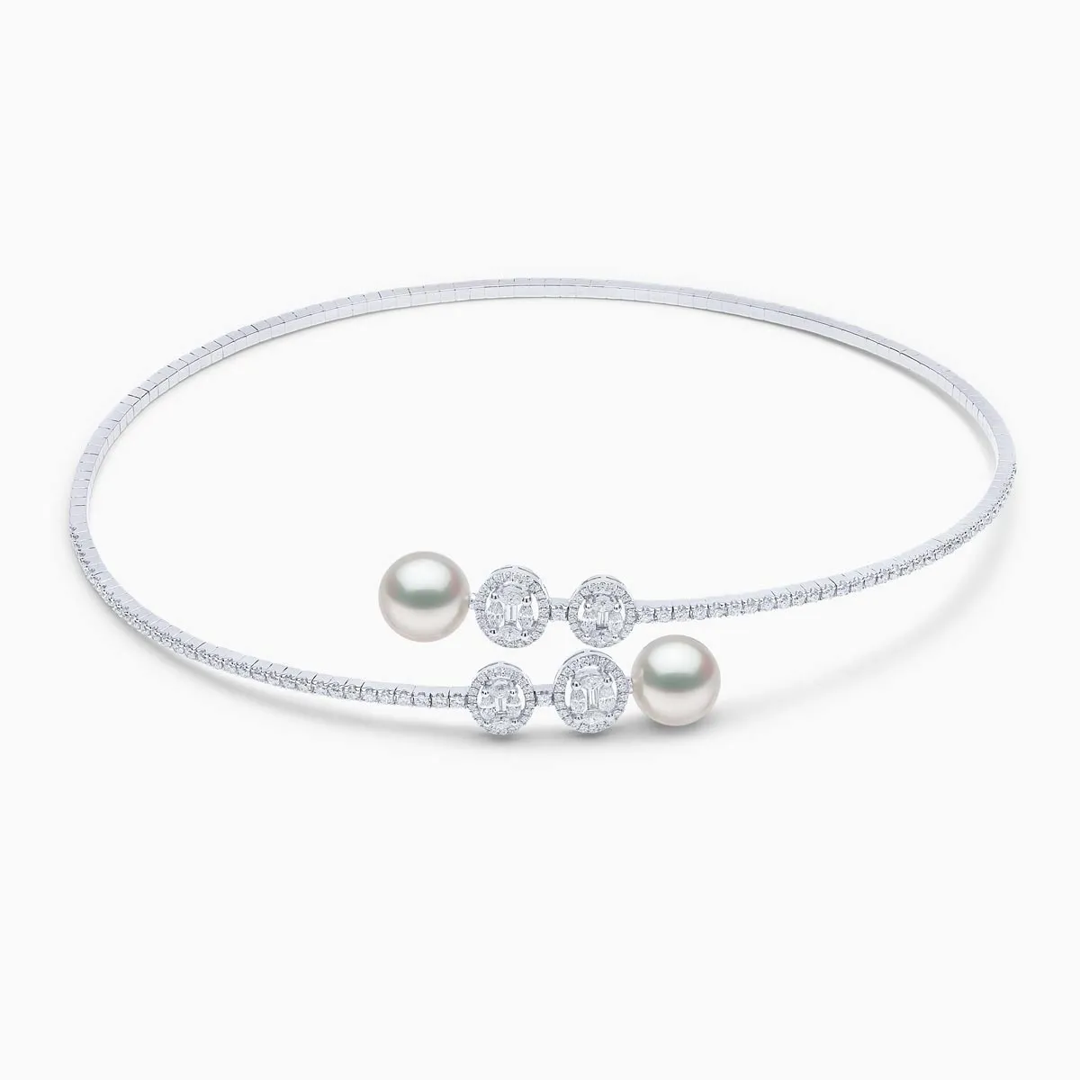 Glitz 18K Gold South Sea Pearl and Diamond Choker Necklace