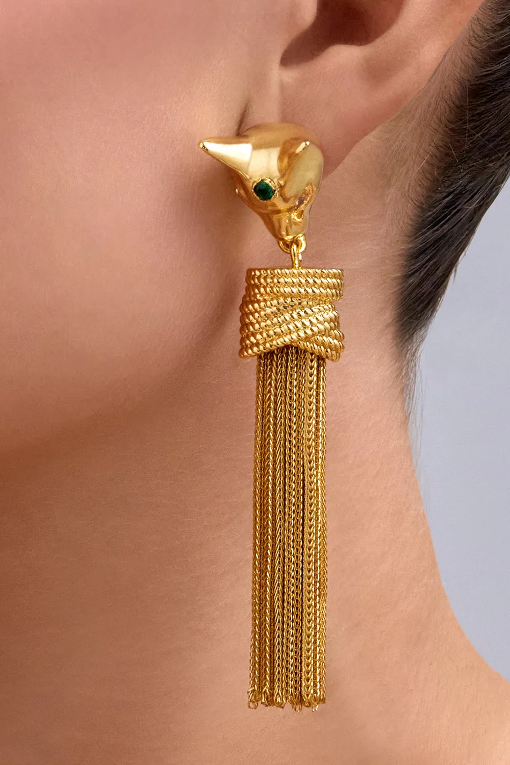 GLOBAL NOMAD BASTET EARRINGS GOLD