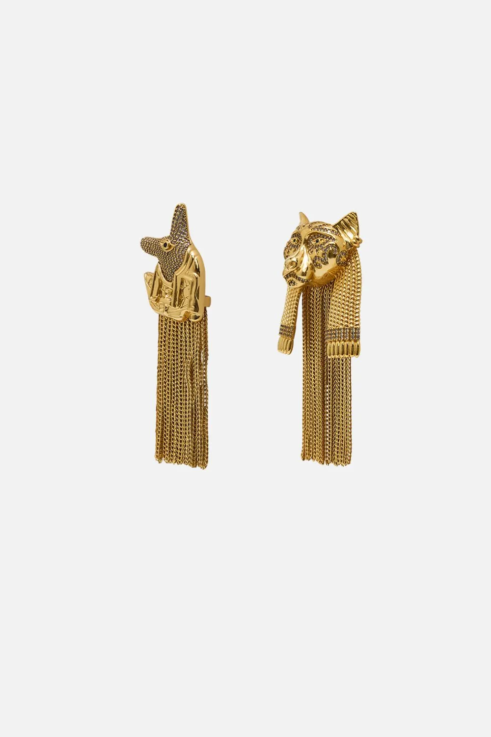 GLOBAL NOMAD TASSEL EARRINGS GOLD