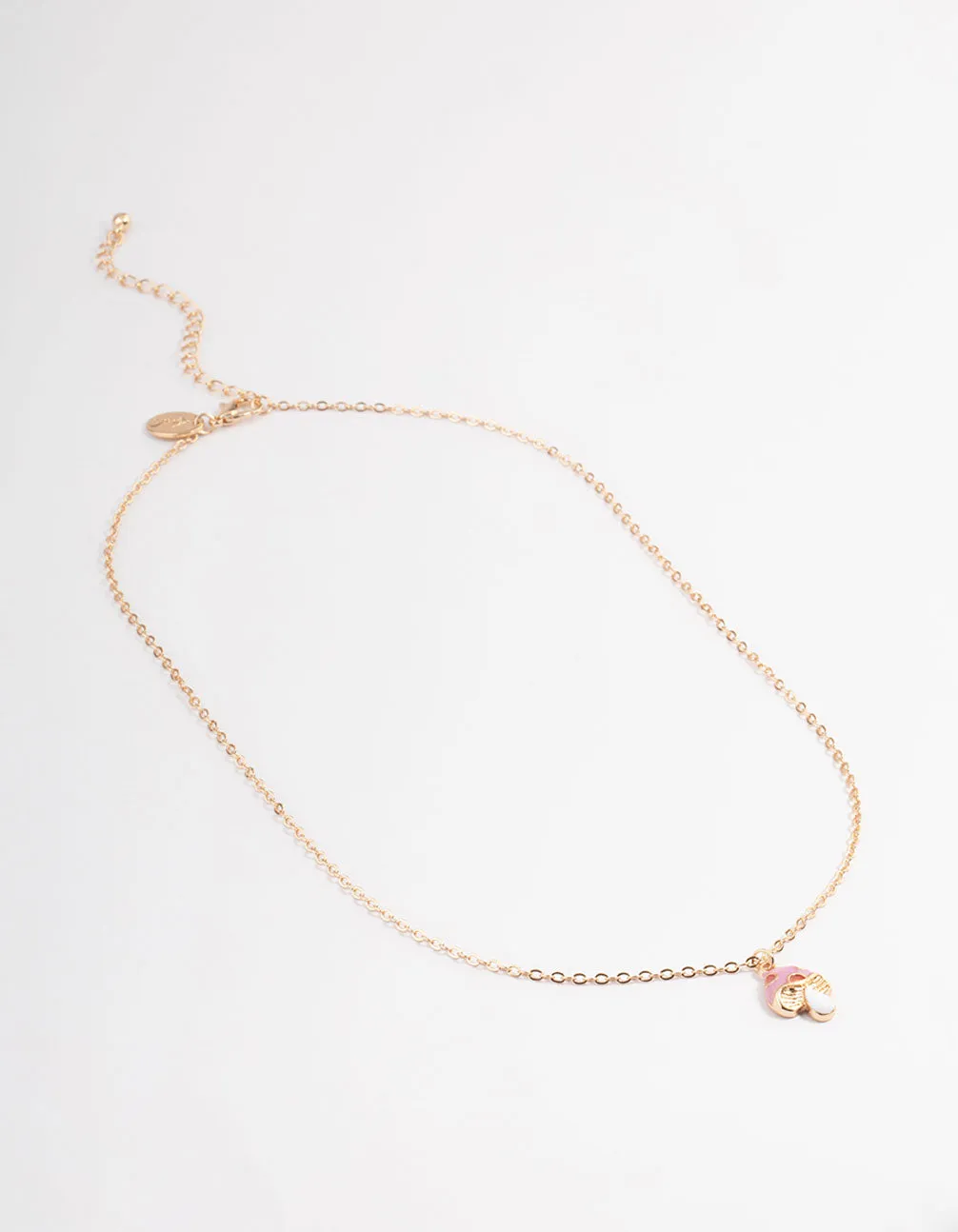 Gold Cute Enamel Mushroom Necklace