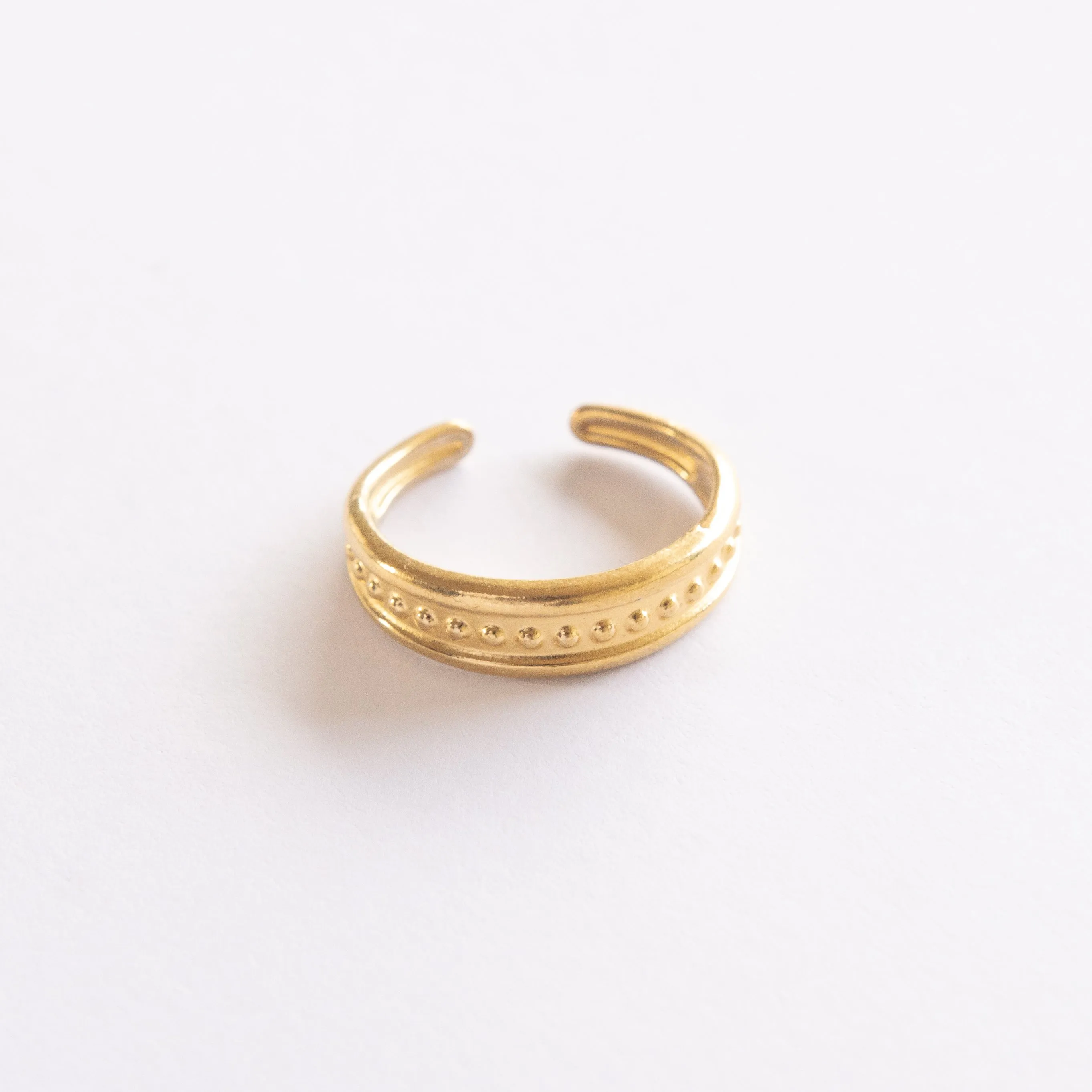 Gold Plated Adjustable Dots Ring