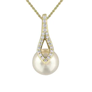 Gorgeous Pearl and Diamond Pendant