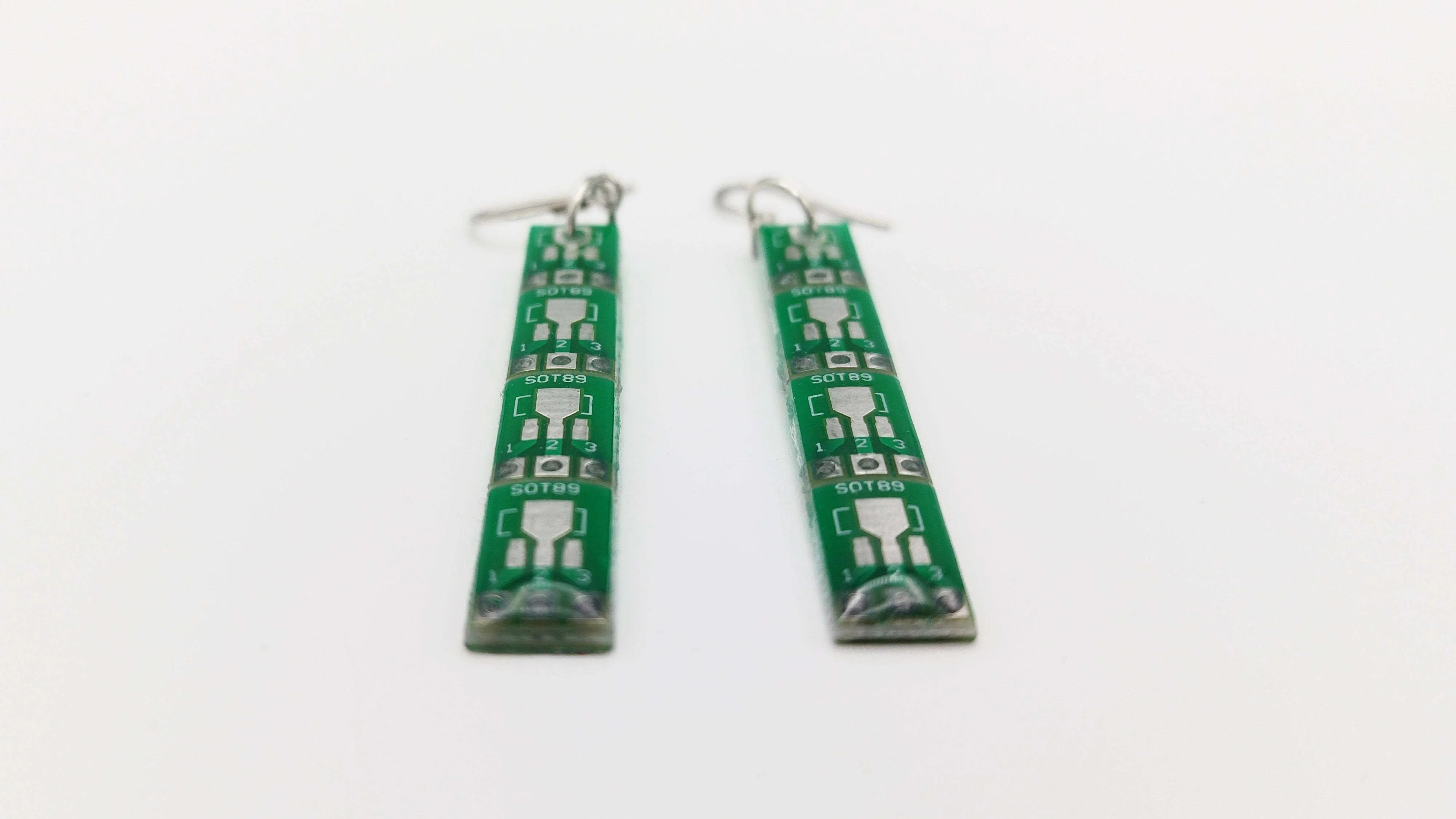 GREEN MICROCHIP EARRINGS | Get Wired for Style!