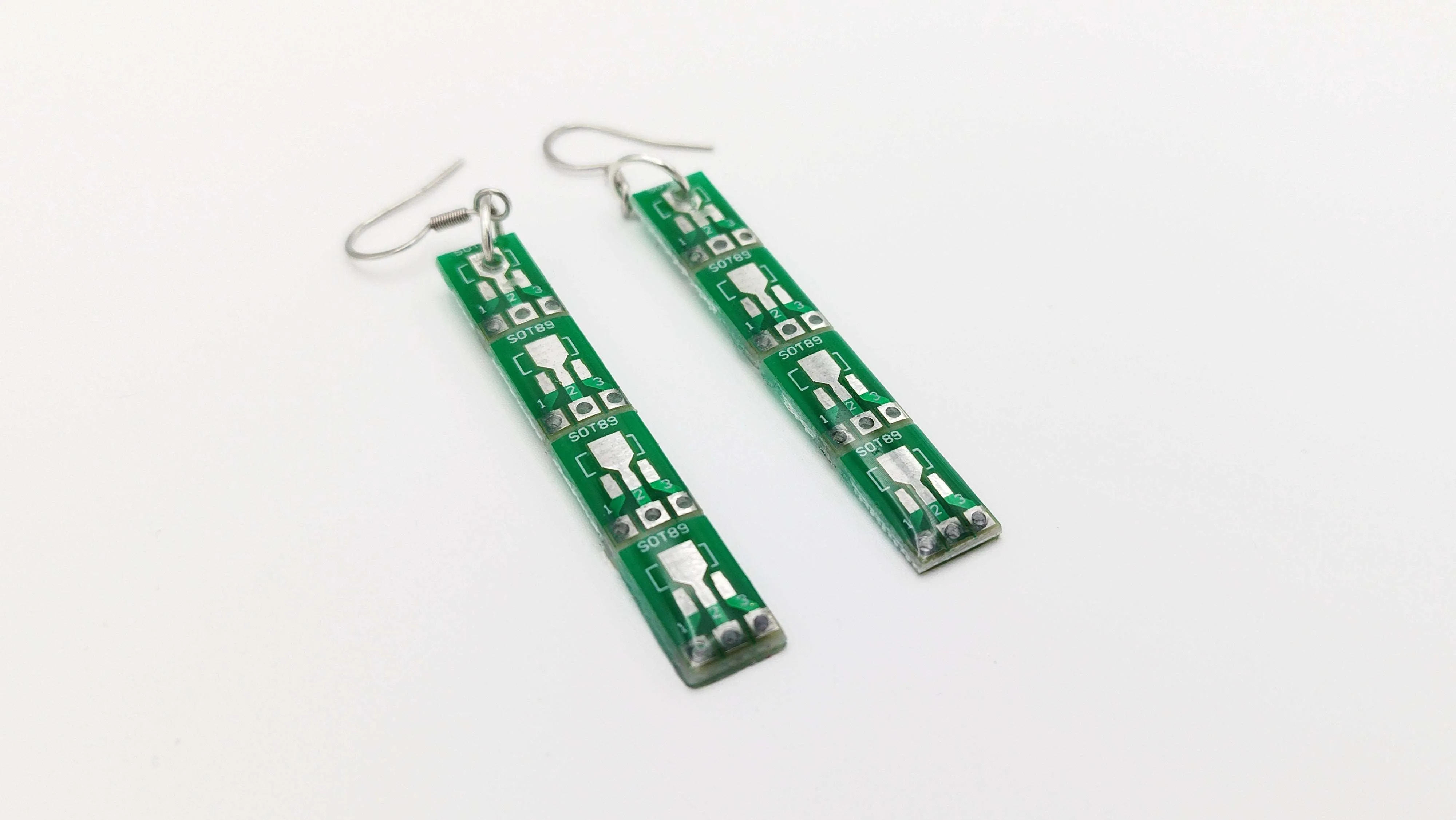 GREEN MICROCHIP EARRINGS | Get Wired for Style!