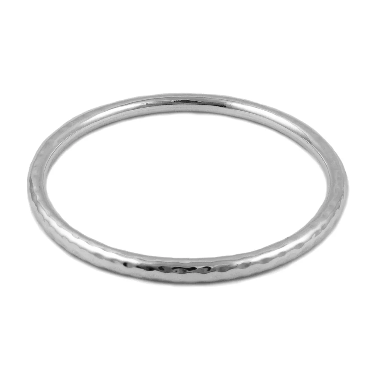 Hammered Sterling Silver Circle Bangle