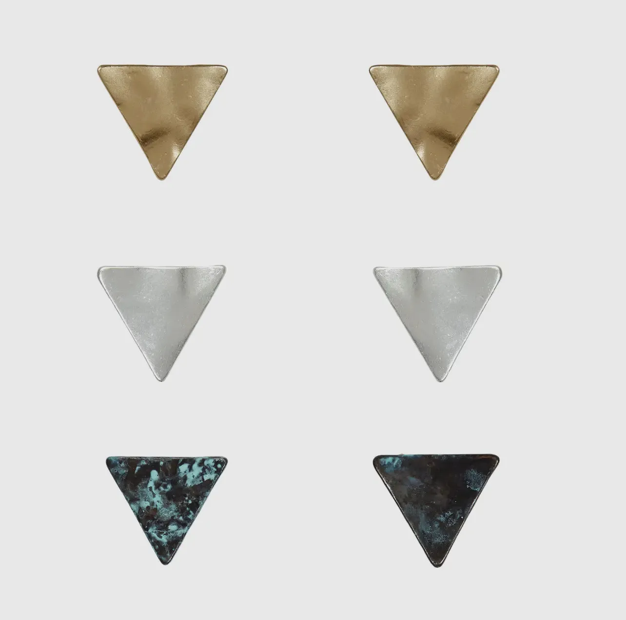 Hammered Triangle Earrings