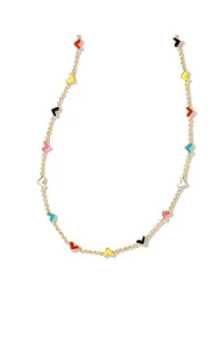 Haven Heart Strand Necklace Gold Multi Mix