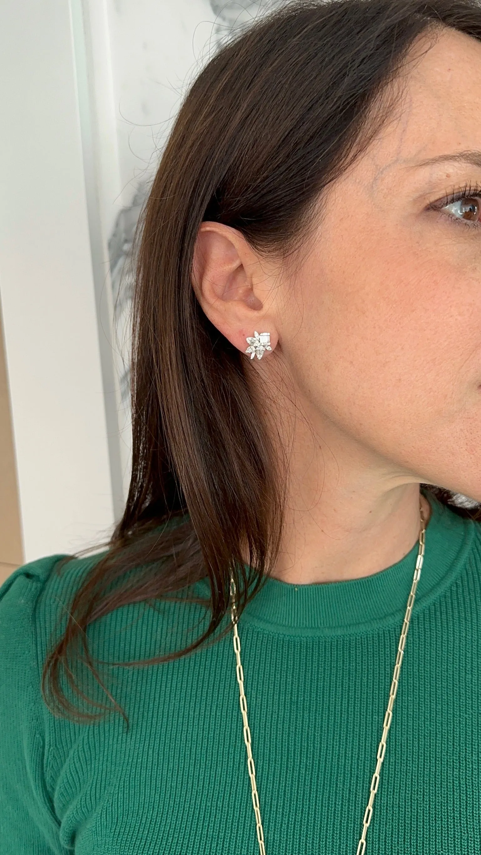 Hayley Diamond Cluster Earrings