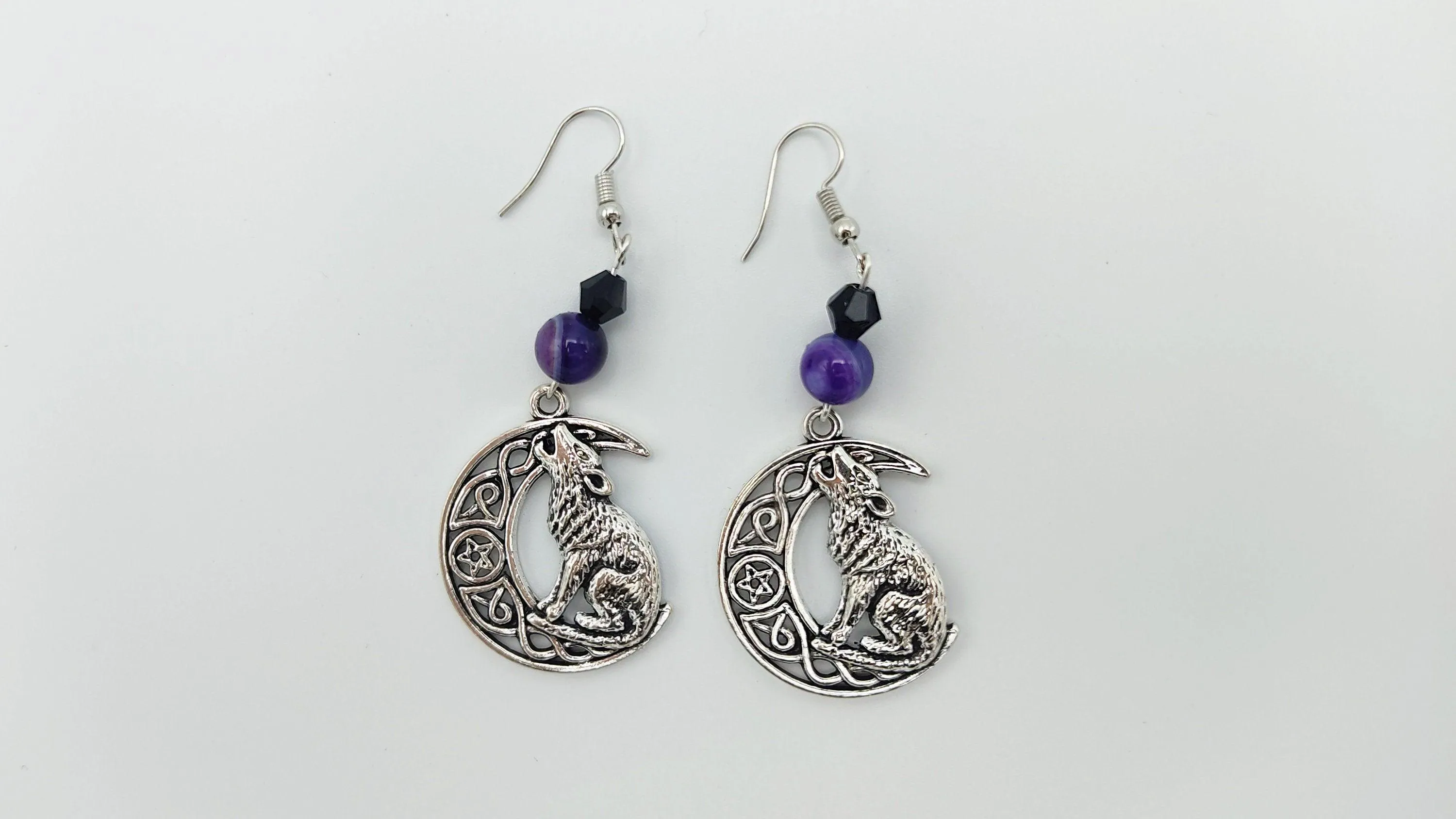 HOWLING WOLF MOON EARRINGS | Adopt a Wolf!