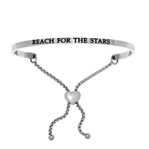 Intuitions Stainless Steel REACH FOR THE STARS Diamond Accent Adjustable Bracelet