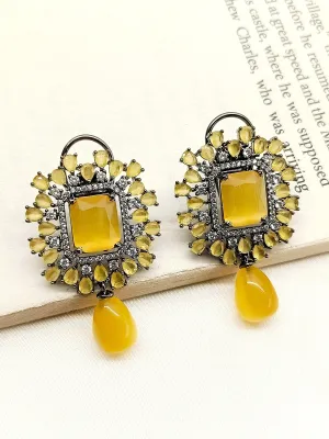 Ishrat Yellow Victorian Earrings