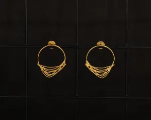 jewelry - berserk - gold plated abstract ring studs