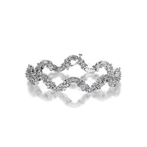 Juniper 6 Carat Round Brilliant Diamond Bracelet in 14k White Gold