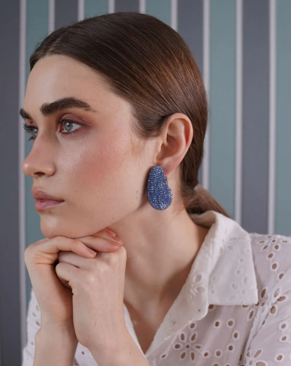 Kaju Earrings In Cerulean Blue