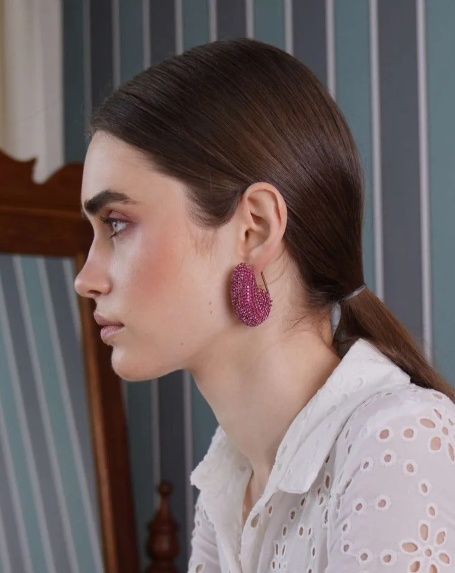 Kaju Earrings In Hot Pink