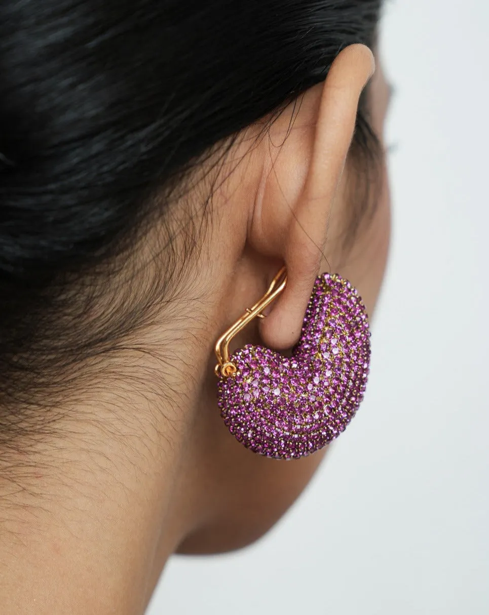 Kaju Earrings In Hot Pink