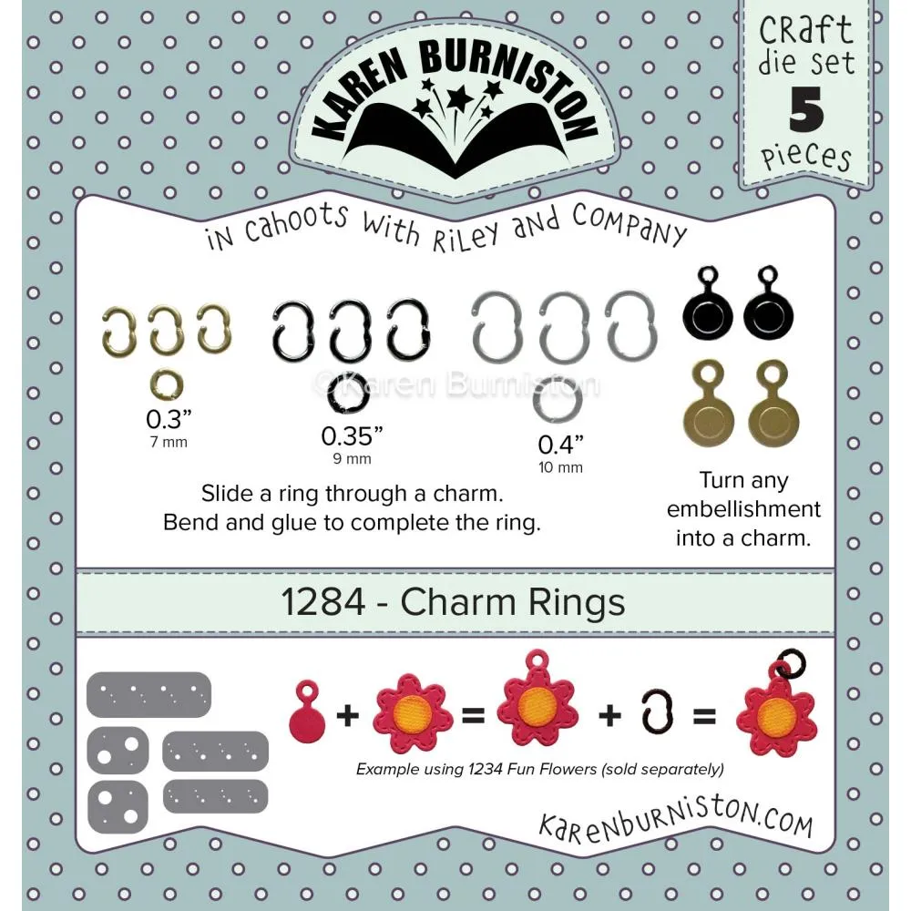 Karen Burniston Dies Charm Rings