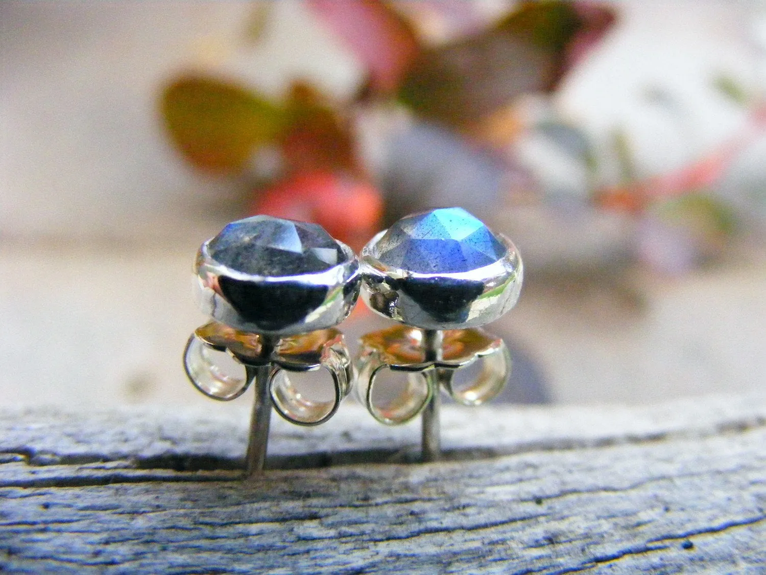 Labradorite Sterling Silver Studs Post Earrings