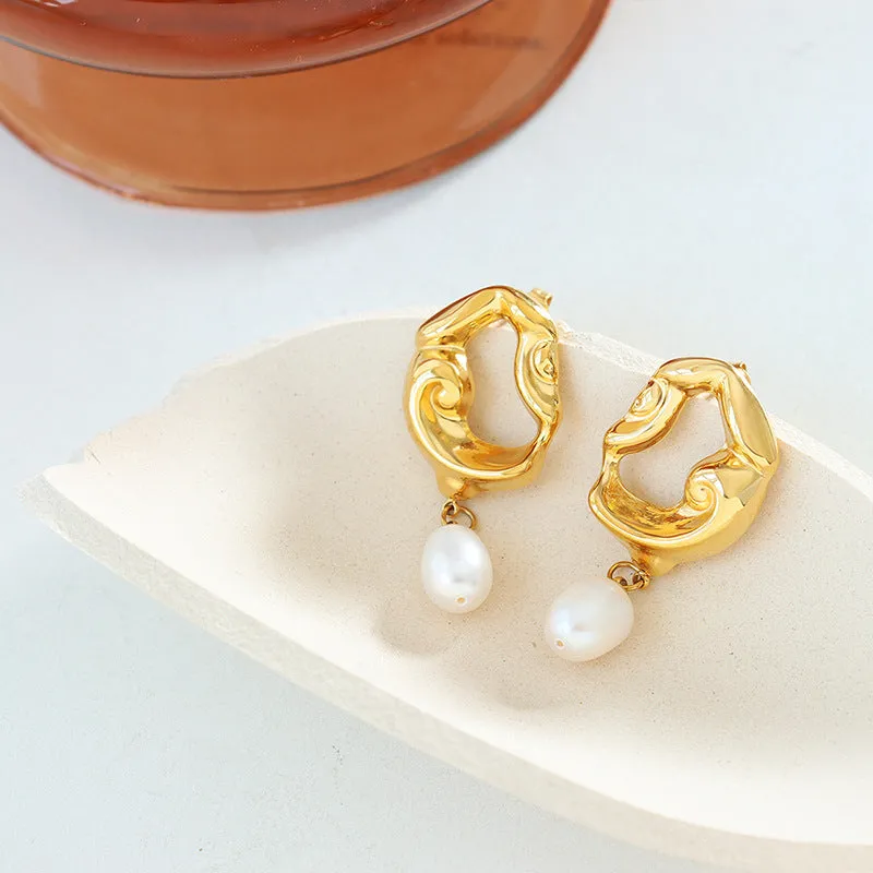 Lava Pearl Earrings