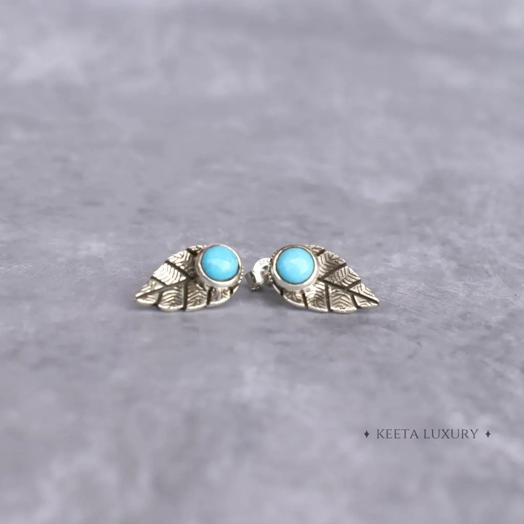 Leaf Lore - Turquoise Studs