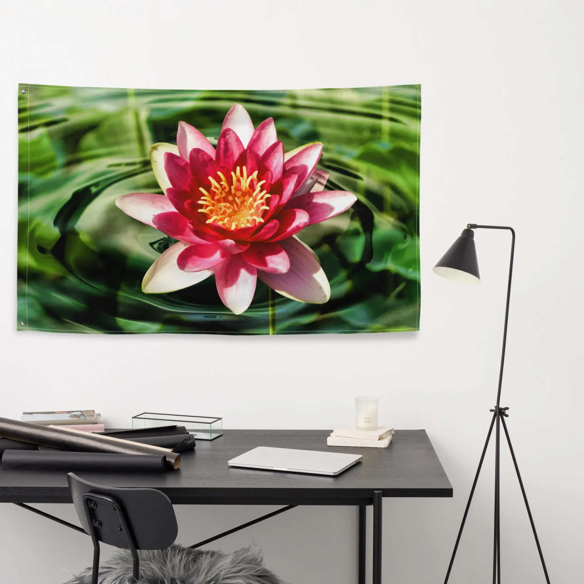 Lily Flower Painting Wall Art Flag Tapestry - Beautiful Easy-to-Care-for Interior Decor