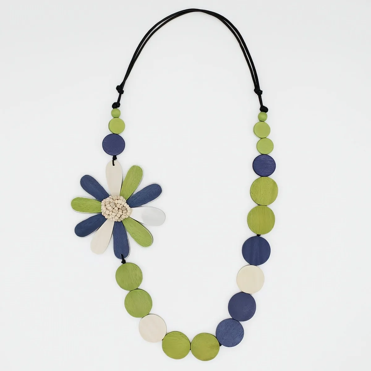 Lime Green Dahlia Statement Necklace