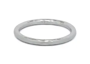 Luxury Hammered Bangle, Pure Silver