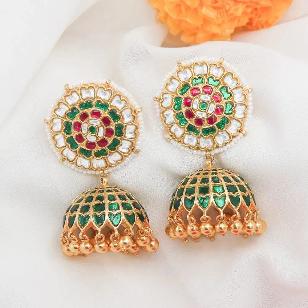 Majestic SILVER  92.5 KUNDAN JHUMKA