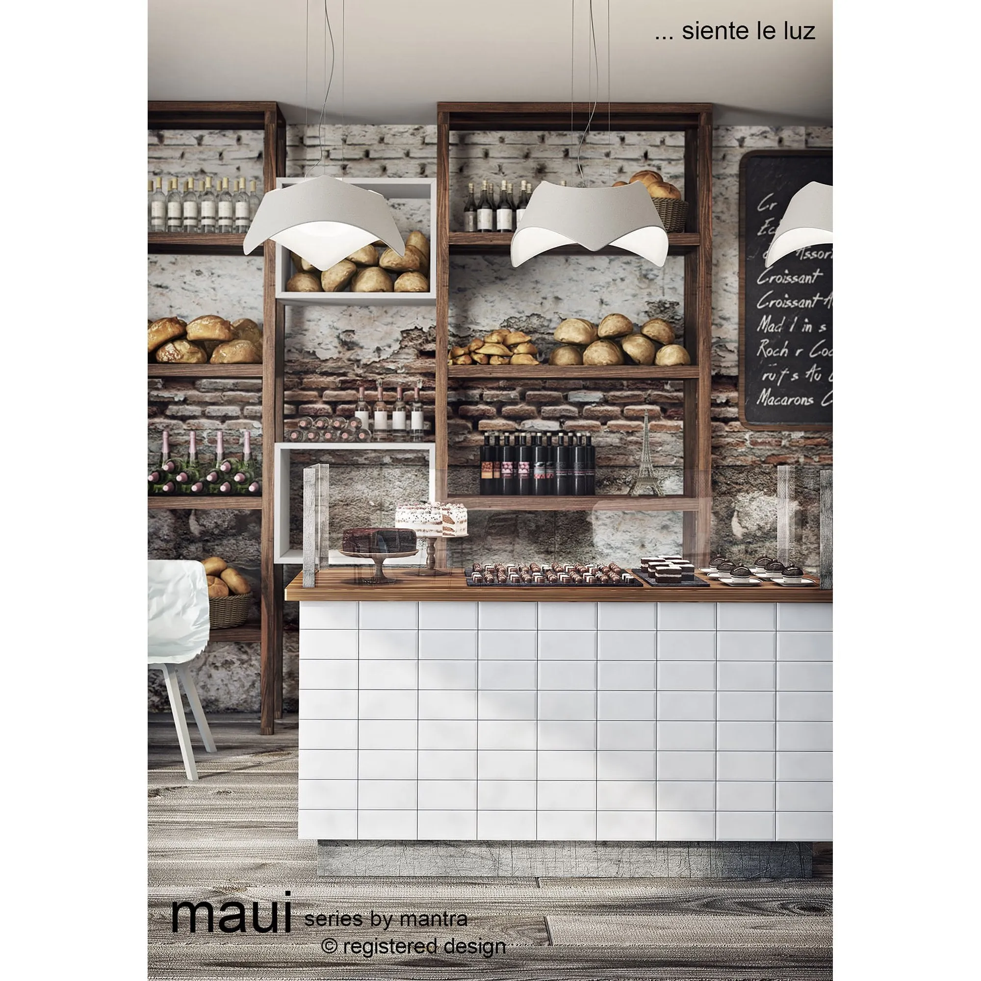 Mantra M4811 Maui Pendant LED Beech