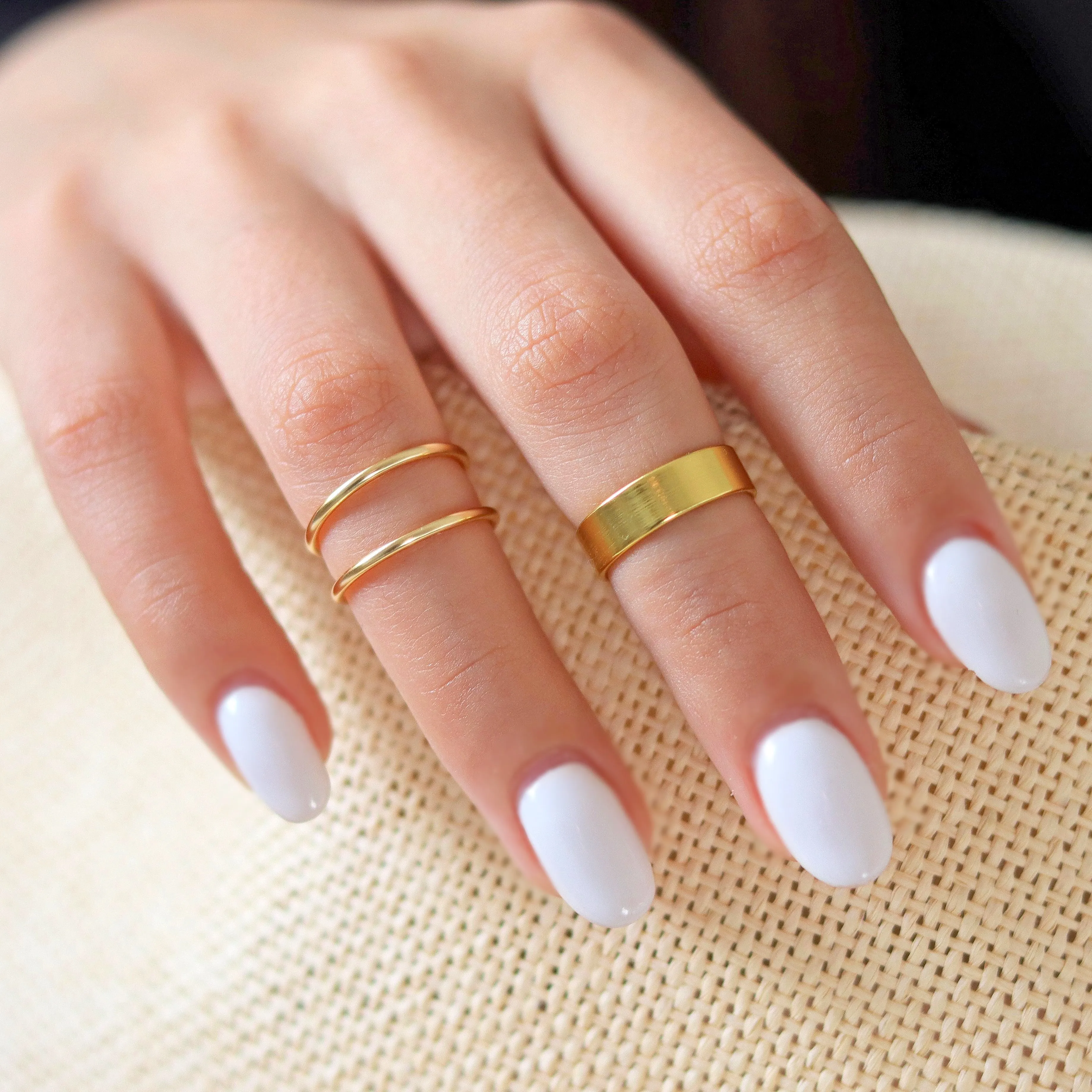 New Gold Knuckle Ring - Set of 3