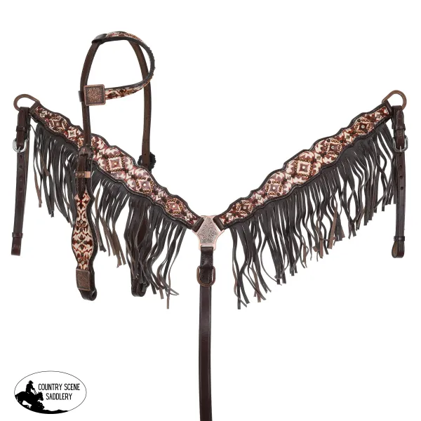 New! Showman Limited Edition High Plains One Ear Headstall and Breastcollar Set