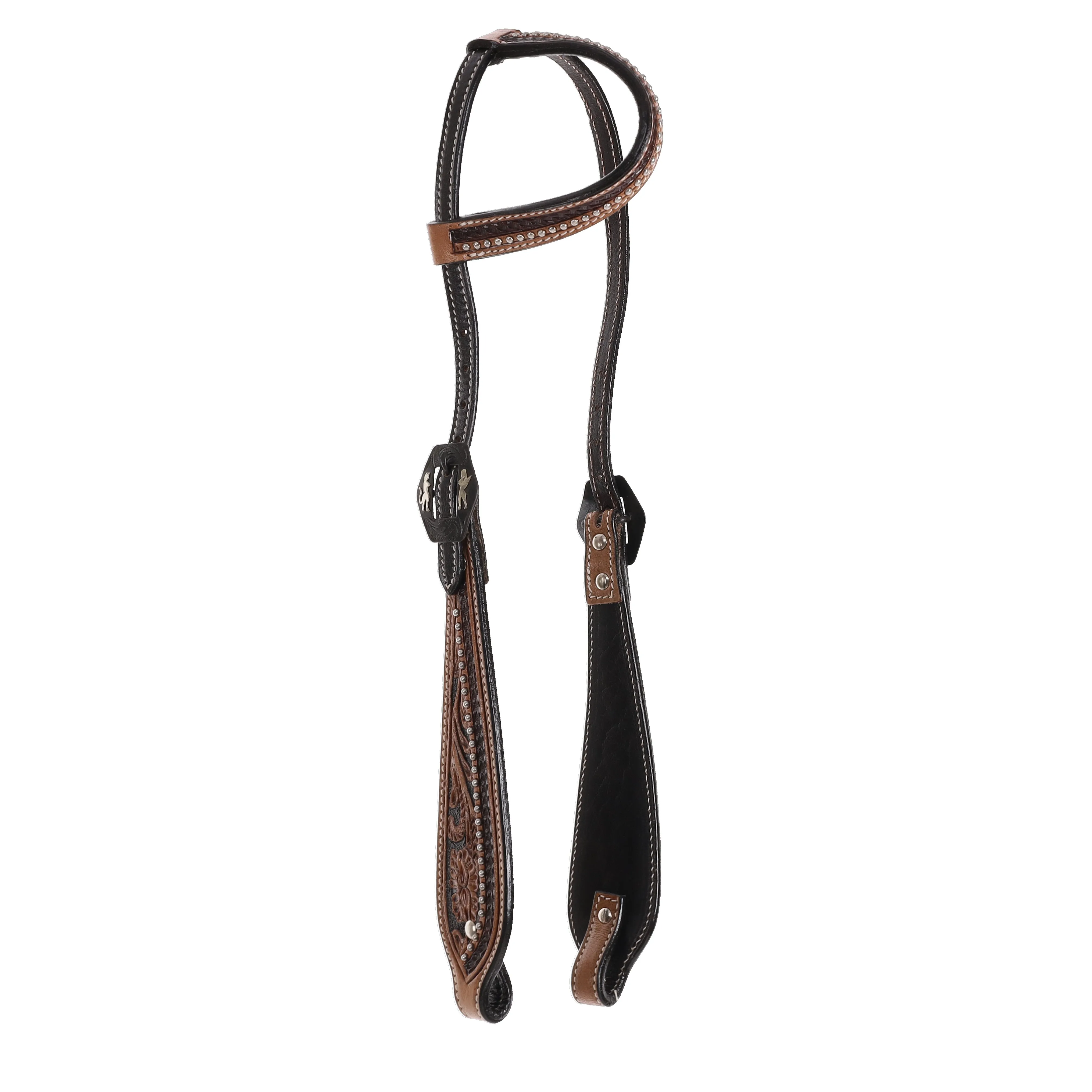 New! Showman One Ear Headstall with Angel and Devil Buckle