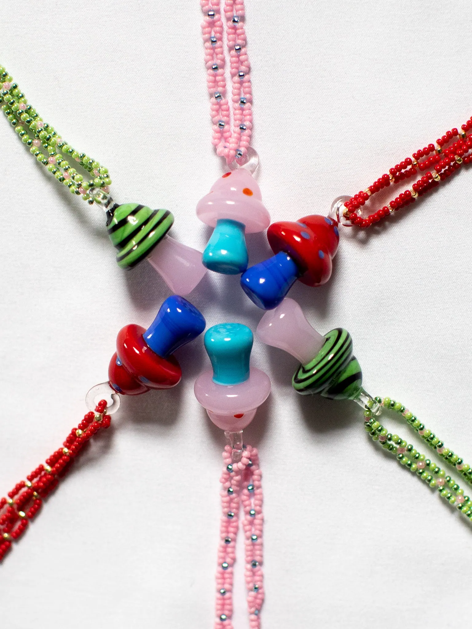 NPOMME x BRZ - Beaded Glass Shroomie Necklace