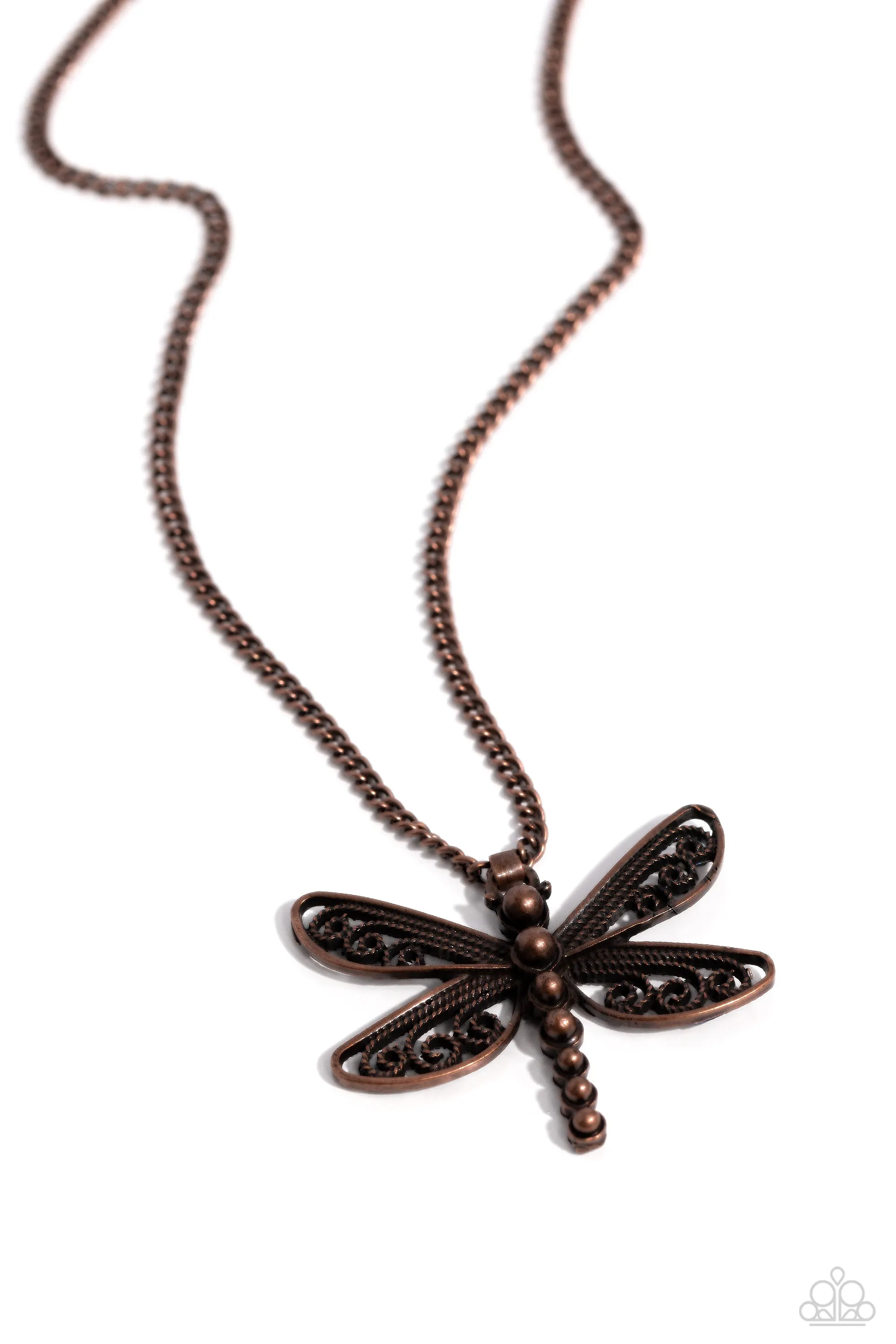 Paparazzi Dragonfly Dance Copper Necklace & Earring Set