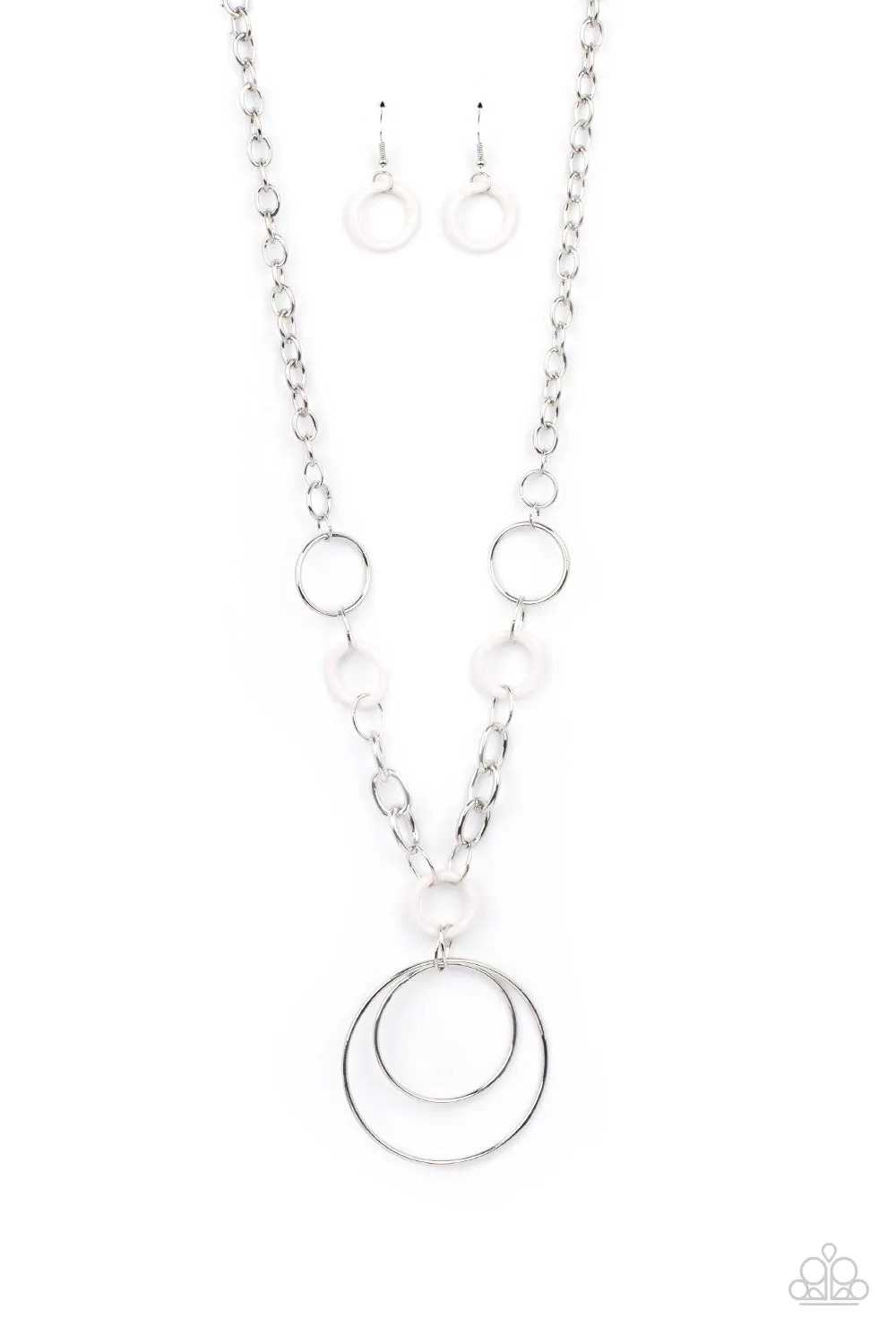 Paparazzi HOOP du Jour - White Necklace