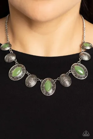 Paparazzi Necklace ~ Textured Trailblazer - Green