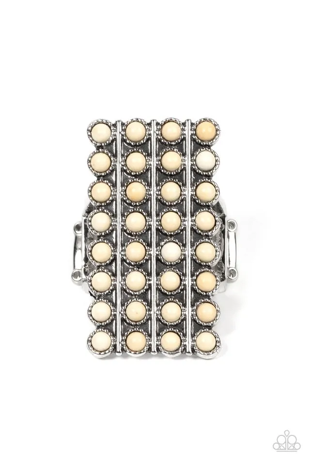 Paparazzi Ring ~ Pack Your SADDLEBAGS - White