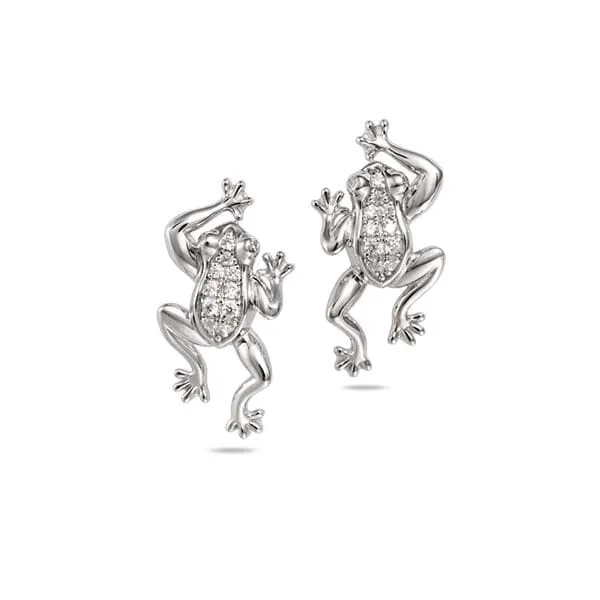 Pavé Leaping Coqui Stud Earrings