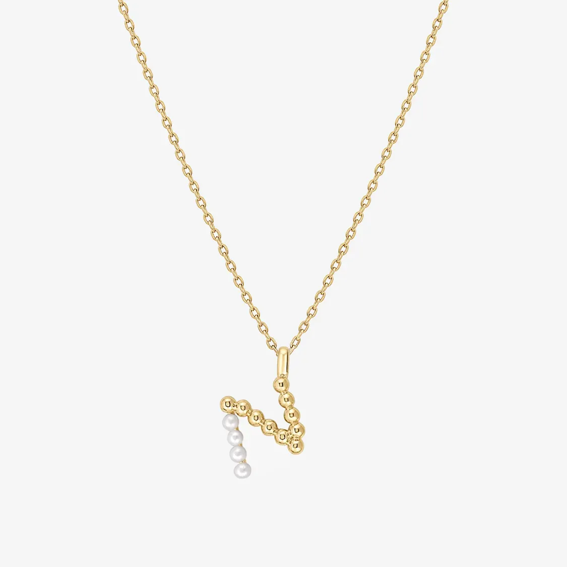 Pearl Initial Necklace